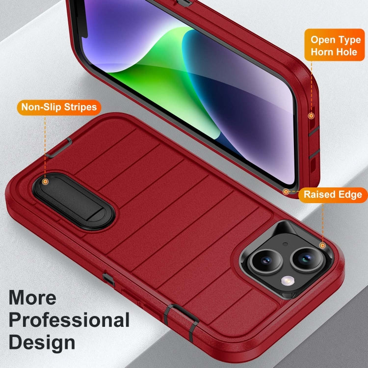 For iPhone 14 Plus Defender Gen2 Rugged PC + Silicone Phone Case with Holder