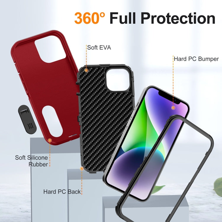For iPhone 14 Plus Defender Gen2 Rugged PC + Silicone Phone Case with Holder
