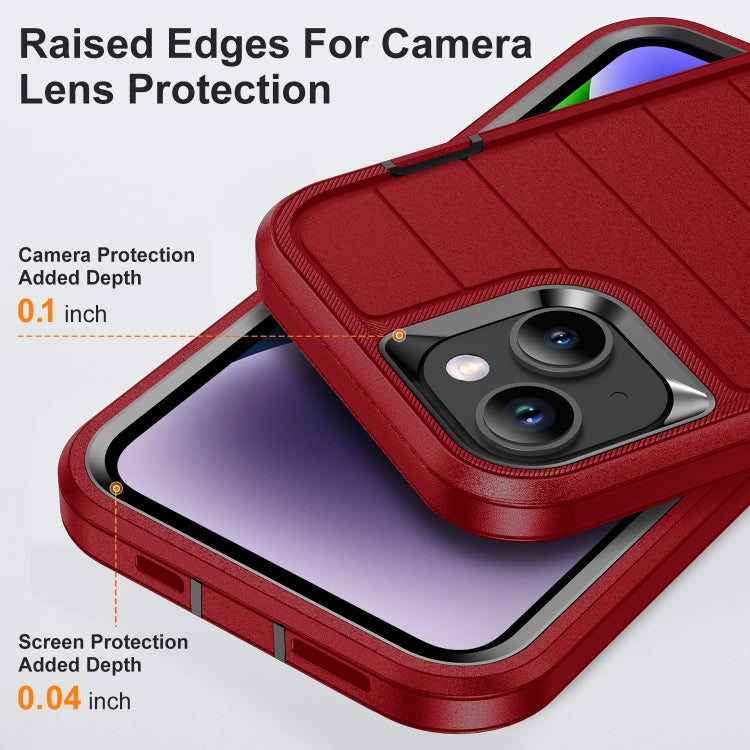 For iPhone 14 Plus Defender Gen2 Rugged PC + Silicone Phone Case with Holder