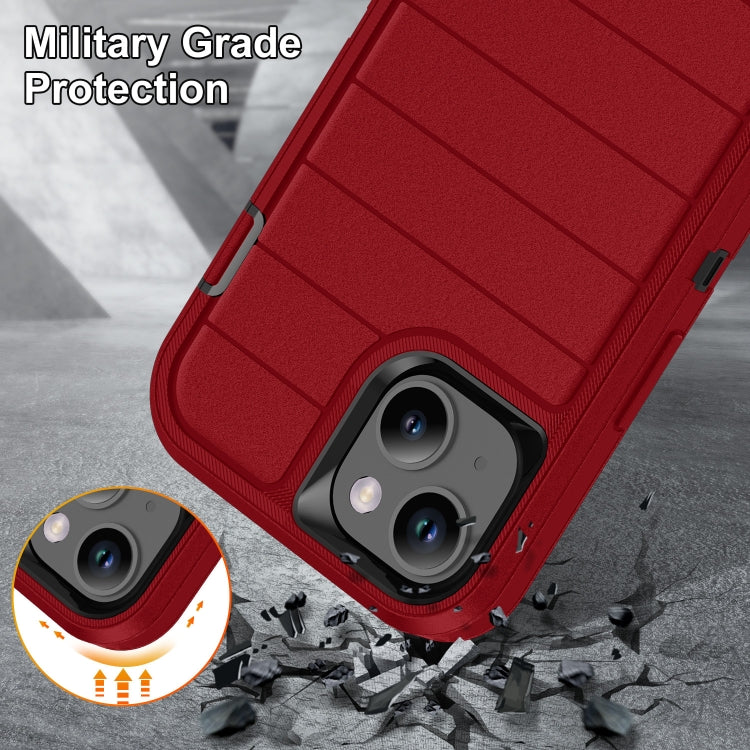 For iPhone 14 Plus Defender Gen2 Rugged PC + Silicone Phone Case with Holder