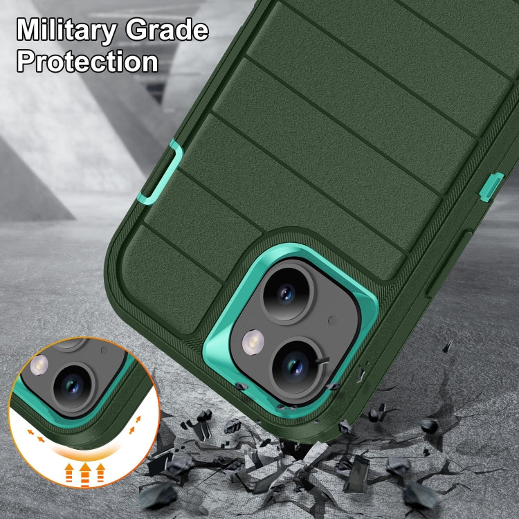 For iPhone 14 Plus Defender Gen2 Rugged PC + Silicone Phone Case with Holder