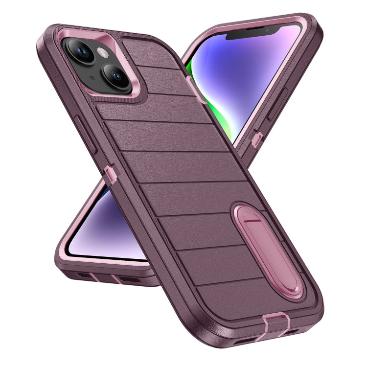 For iPhone 14 Plus Defender Gen2 Rugged PC + Silicone Phone Case with Holder