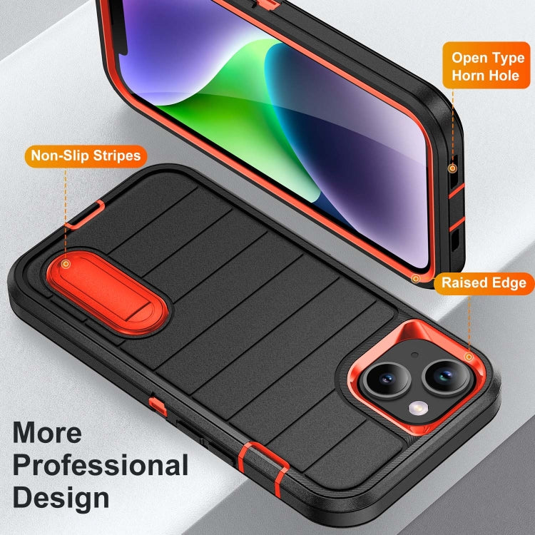 For iPhone 14 Defender Gen2 Rugged PC + Silicone Phone Case with Holder