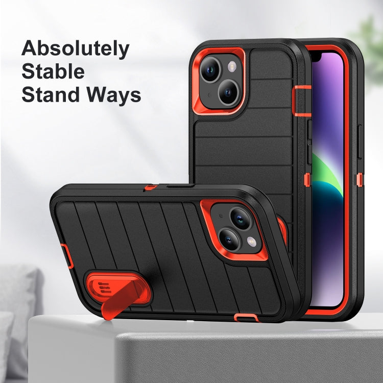For iPhone 14 Defender Gen2 Rugged PC + Silicone Phone Case with Holder
