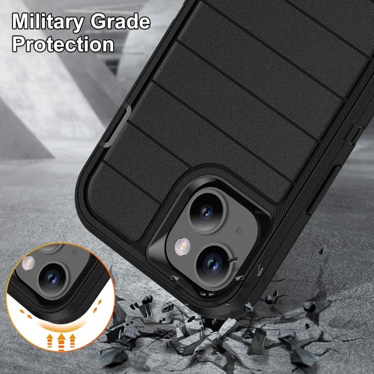 For iPhone 14 Defender Gen2 Rugged PC + Silicone Phone Case with Holder