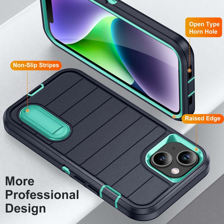 For iPhone 14 Defender Gen2 Rugged PC + Silicone Phone Case with Holder