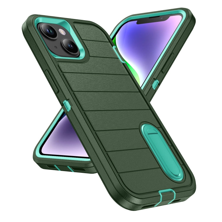 For iPhone 14 Defender Gen2 Rugged PC + Silicone Phone Case with Holder