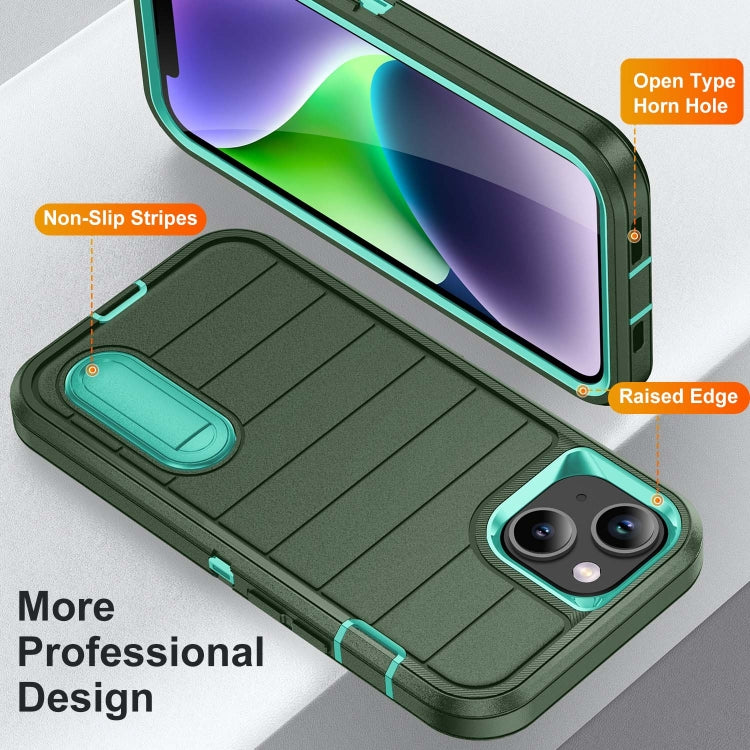 For iPhone 14 Defender Gen2 Rugged PC + Silicone Phone Case with Holder