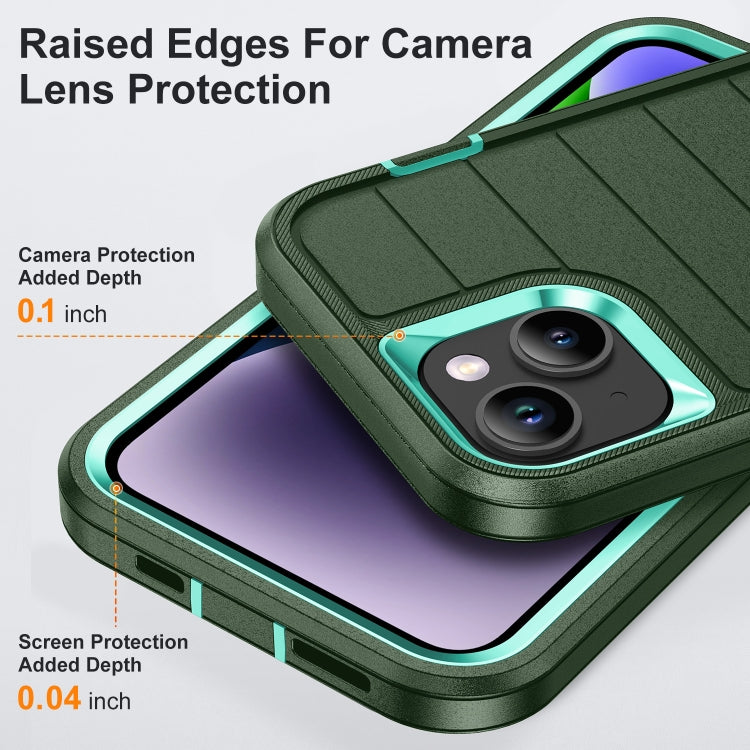 For iPhone 14 Defender Gen2 Rugged PC + Silicone Phone Case with Holder