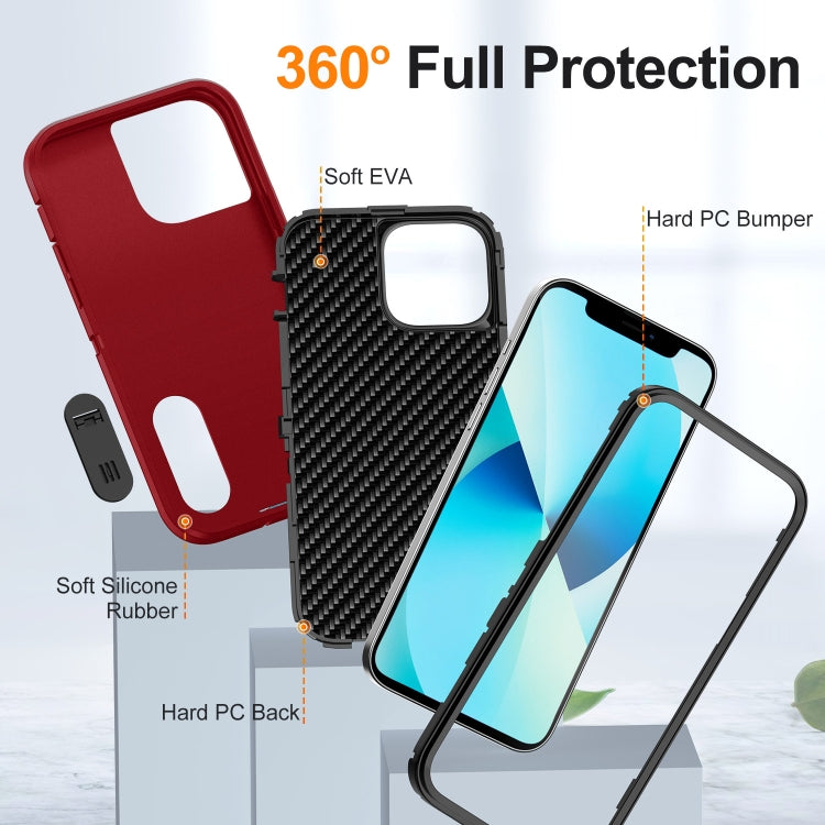 For iPhone 13 Pro Max Defender Gen2 Rugged PC + Silicone Phone Case with Holder