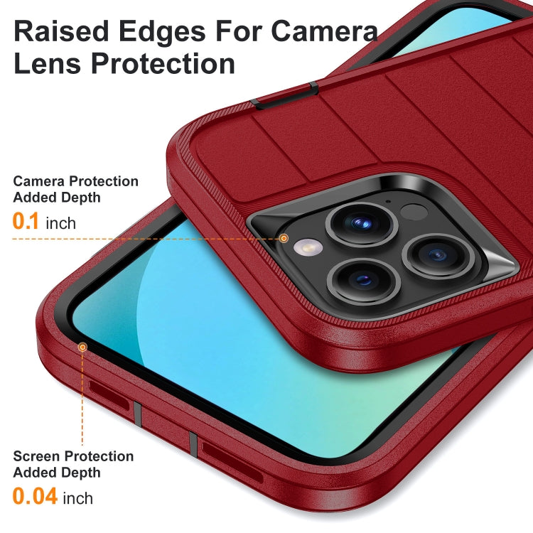 For iPhone 13 Pro Max Defender Gen2 Rugged PC + Silicone Phone Case with Holder