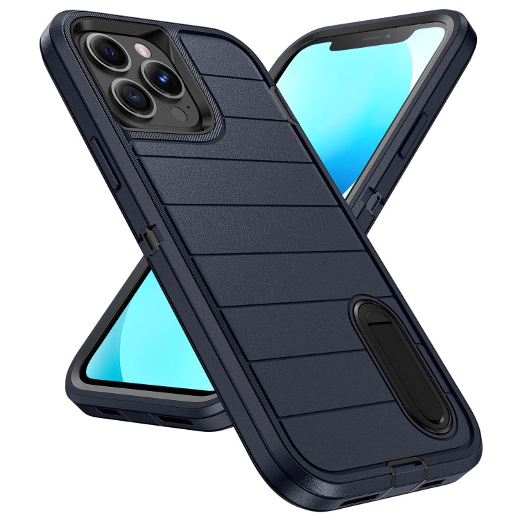 For iPhone 13 Pro Max Defender Gen2 Rugged PC + Silicone Phone Case with Holder