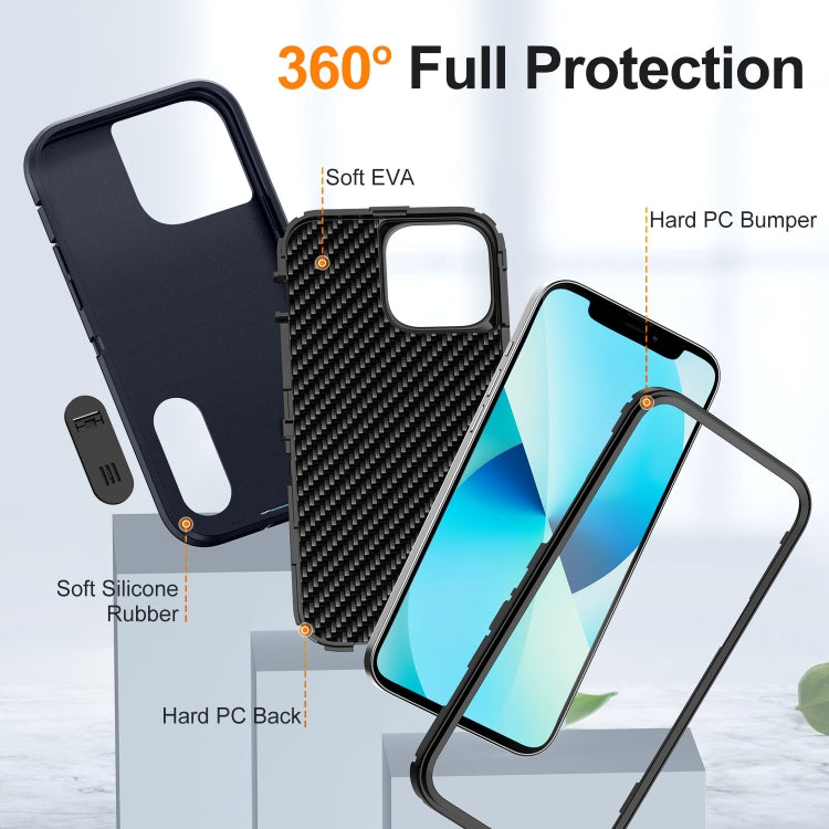 For iPhone 13 Pro Max Defender Gen2 Rugged PC + Silicone Phone Case with Holder