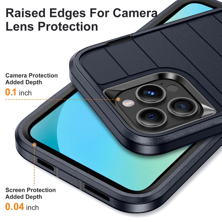 For iPhone 13 Pro Max Defender Gen2 Rugged PC + Silicone Phone Case with Holder