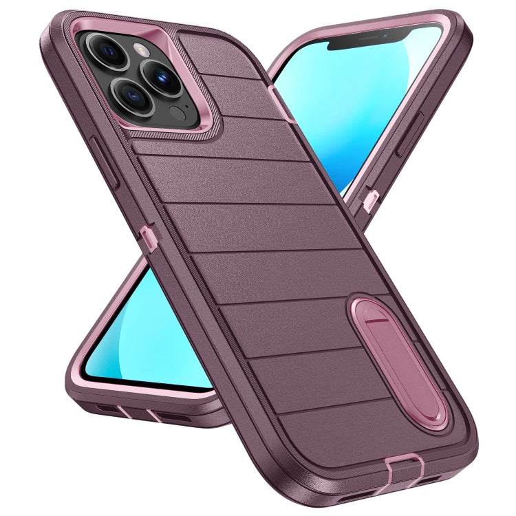 For iPhone 13 Pro Max Defender Gen2 Rugged PC + Silicone Phone Case with Holder