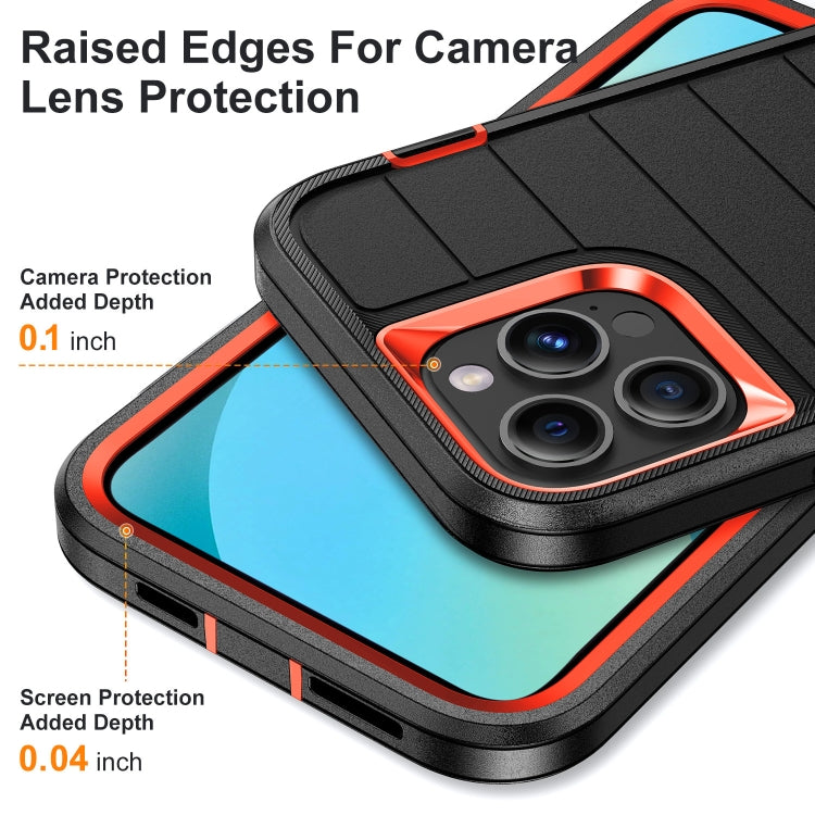 For iPhone 13 Pro Defender Gen2 Rugged PC + Silicone Phone Case with Holder