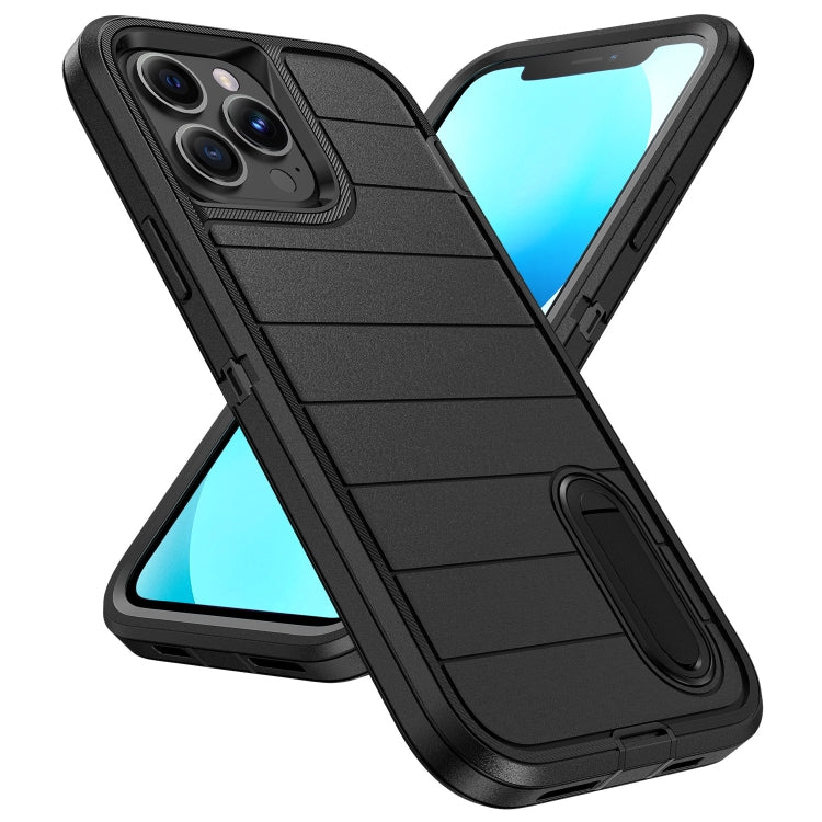 For iPhone 13 Pro Defender Gen2 Rugged PC + Silicone Phone Case with Holder