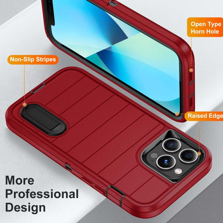 For iPhone 13 Pro Defender Gen2 Rugged PC + Silicone Phone Case with Holder