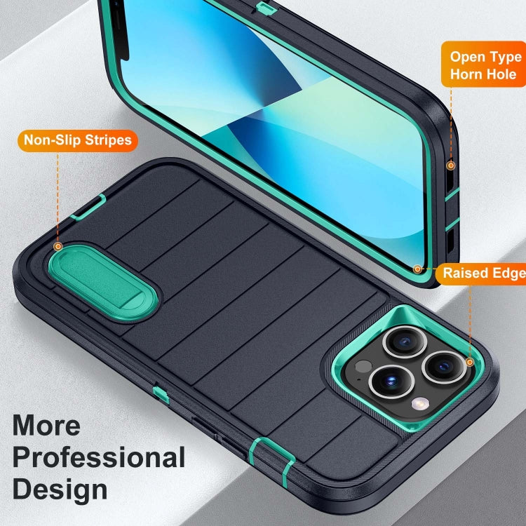 For iPhone 13 Pro Defender Gen2 Rugged PC + Silicone Phone Case with Holder