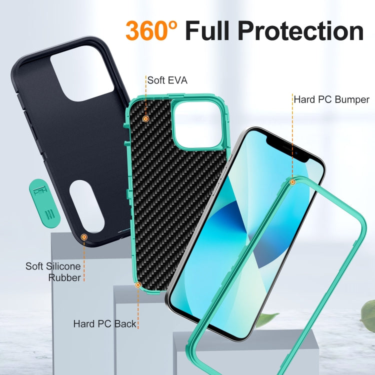 For iPhone 13 Pro Defender Gen2 Rugged PC + Silicone Phone Case with Holder