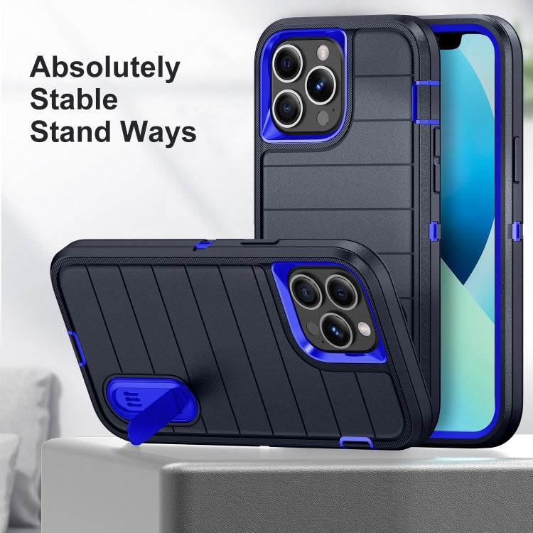 For iPhone 13 Pro Defender Gen2 Rugged PC + Silicone Phone Case with Holder