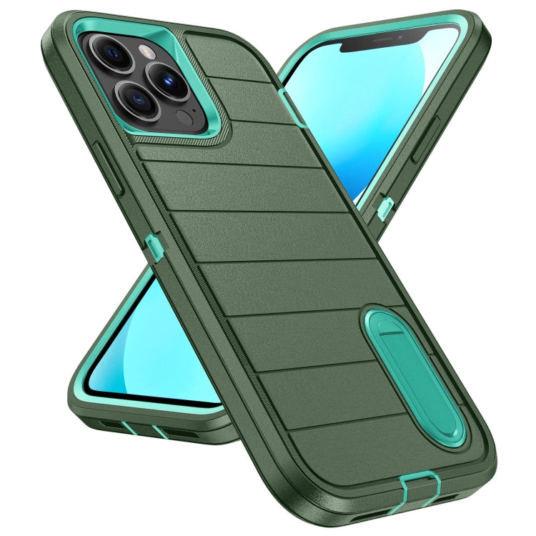 For iPhone 13 Pro Defender Gen2 Rugged PC + Silicone Phone Case with Holder