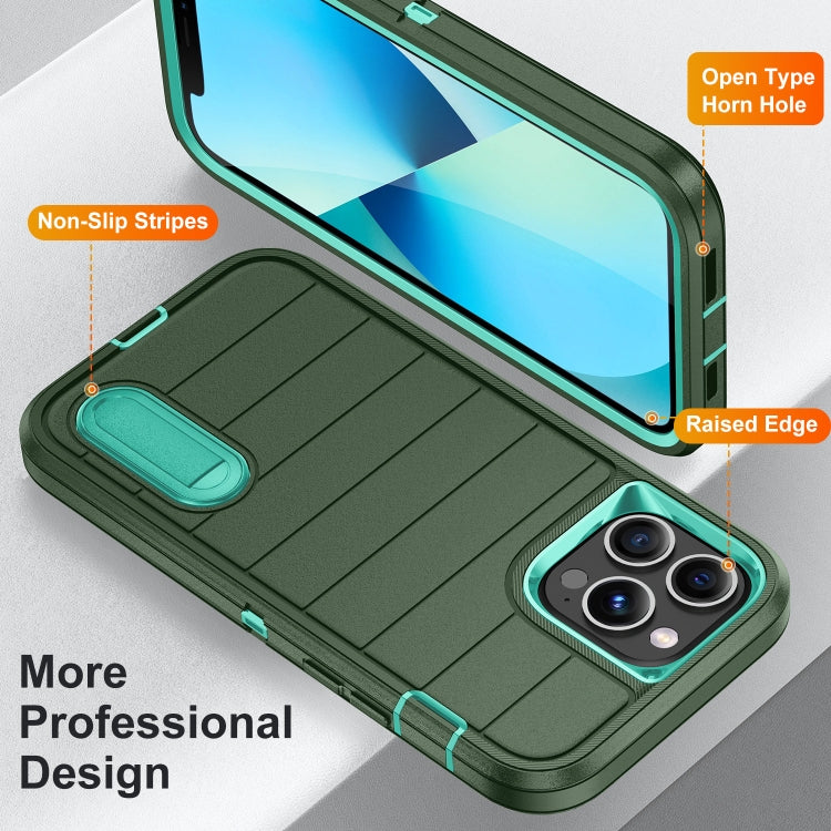 For iPhone 13 Pro Defender Gen2 Rugged PC + Silicone Phone Case with Holder