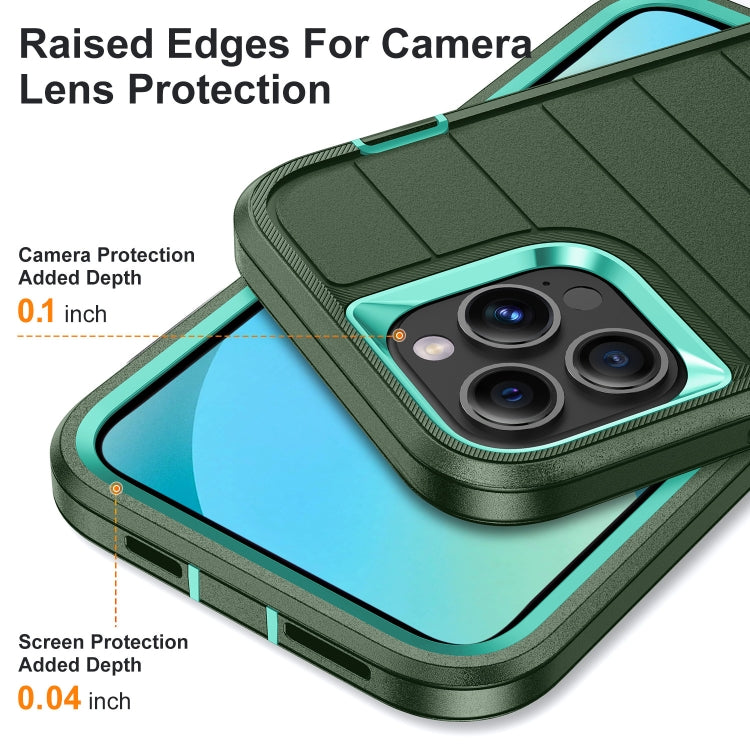 For iPhone 13 Pro Defender Gen2 Rugged PC + Silicone Phone Case with Holder