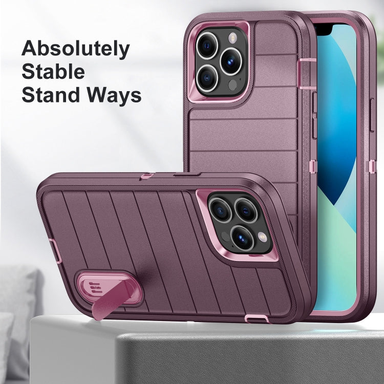 For iPhone 13 Pro Defender Gen2 Rugged PC + Silicone Phone Case with Holder
