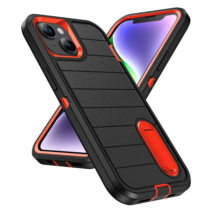 For iPhone 13 Defender Gen2 Rugged PC + Silicone Phone Case with Holder