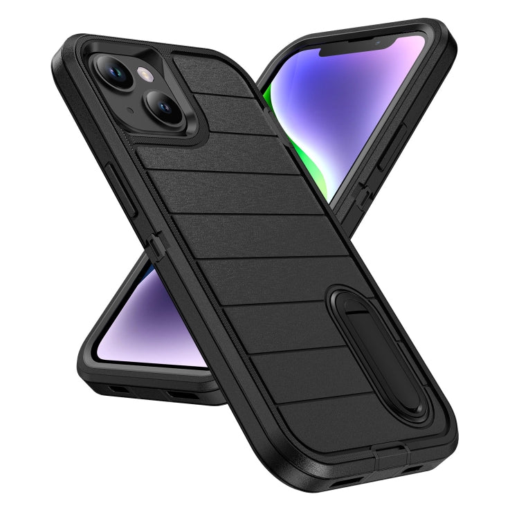 For iPhone 13 Defender Gen2 Rugged PC + Silicone Phone Case with Holder
