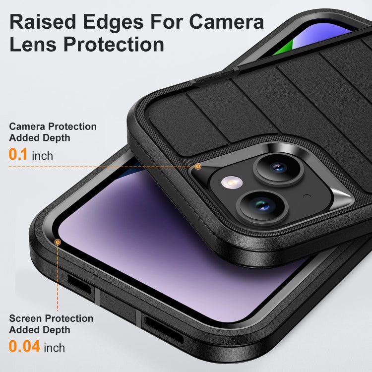 For iPhone 13 Defender Gen2 Rugged PC + Silicone Phone Case with Holder