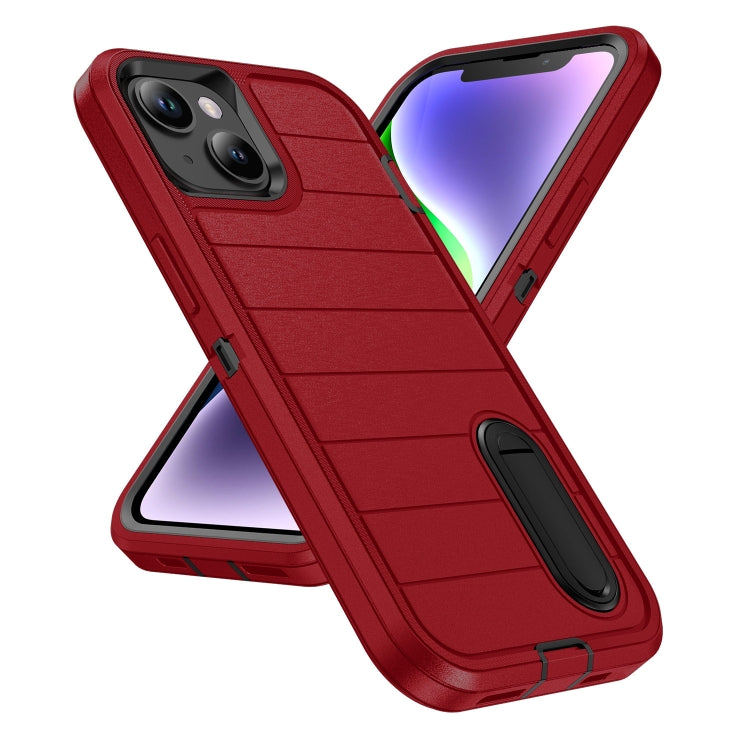 For iPhone 13 Defender Gen2 Rugged PC + Silicone Phone Case with Holder