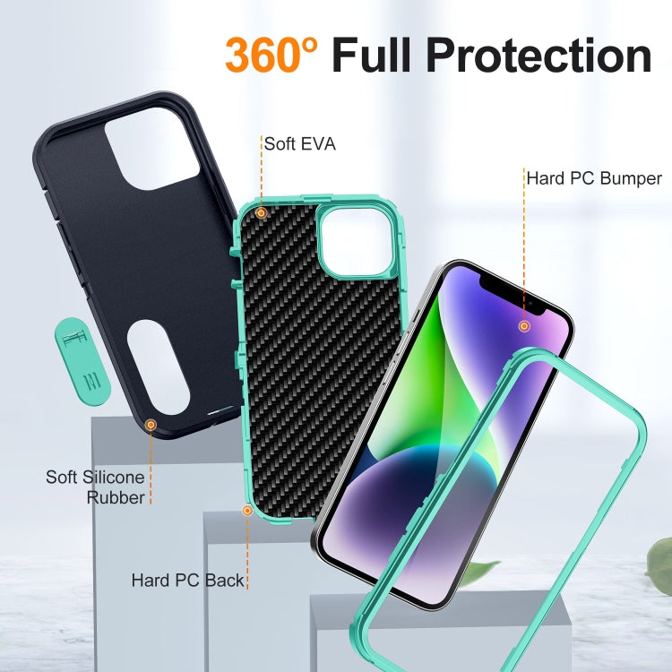 For iPhone 13 Defender Gen2 Rugged PC + Silicone Phone Case with Holder