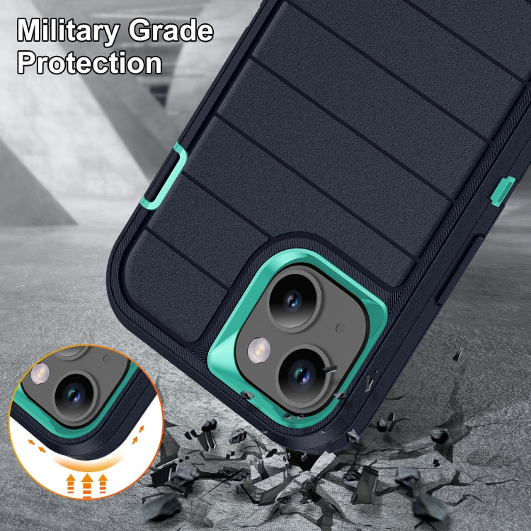 For iPhone 13 Defender Gen2 Rugged PC + Silicone Phone Case with Holder