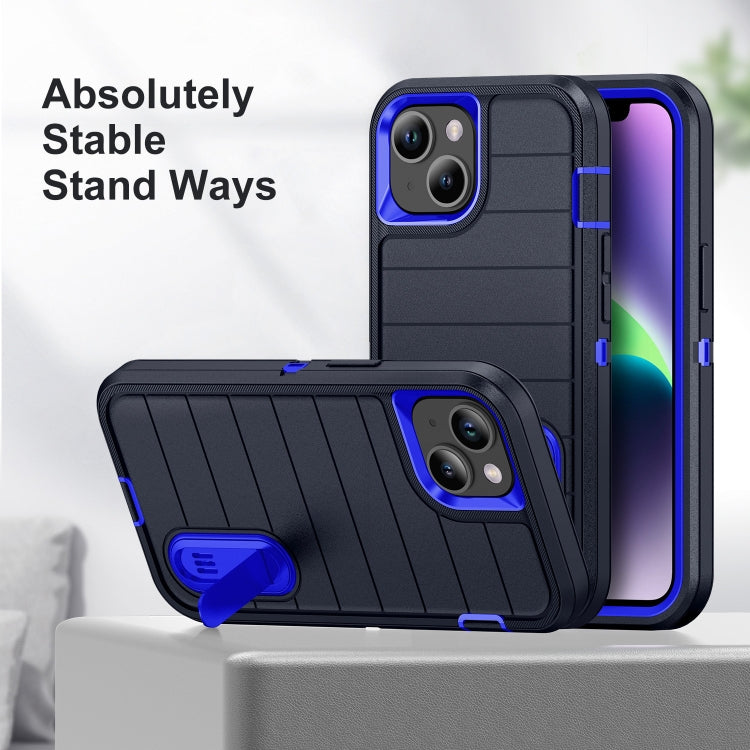 For iPhone 13 Defender Gen2 Rugged PC + Silicone Phone Case with Holder