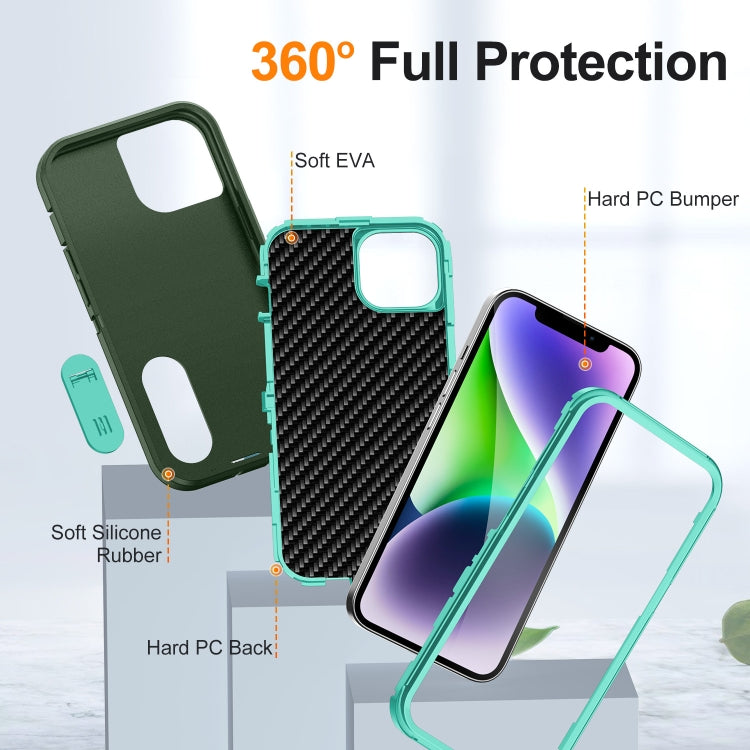 For iPhone 13 Defender Gen2 Rugged PC + Silicone Phone Case with Holder