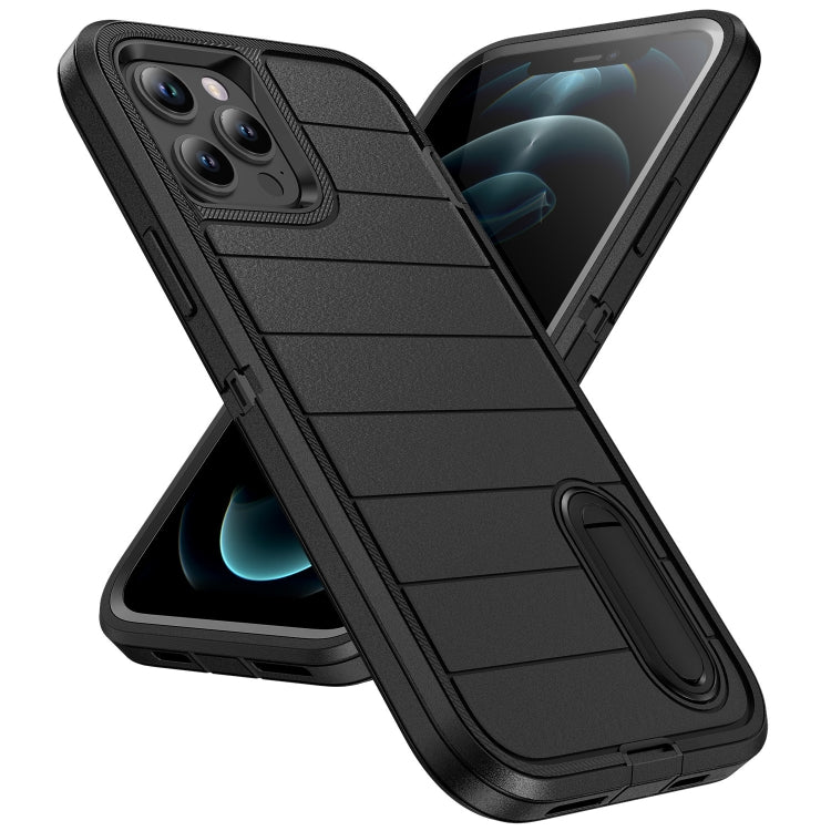 For iPhone 12 Pro Max Defender Gen2 Rugged PC + Silicone Phone Case with Holder