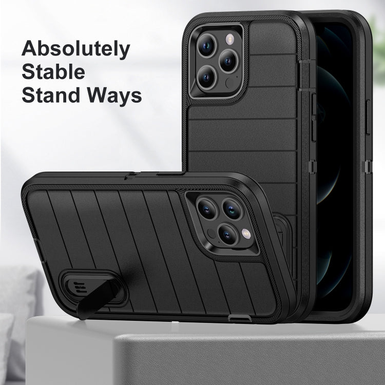 For iPhone 12 Pro Max Defender Gen2 Rugged PC + Silicone Phone Case with Holder