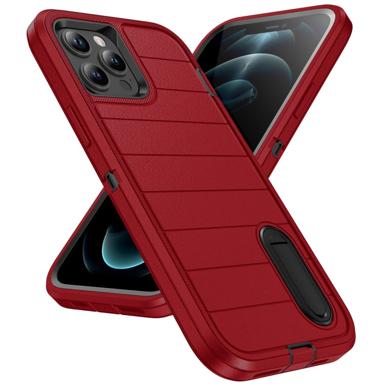 For iPhone 12 Pro Max Defender Gen2 Rugged PC + Silicone Phone Case with Holder