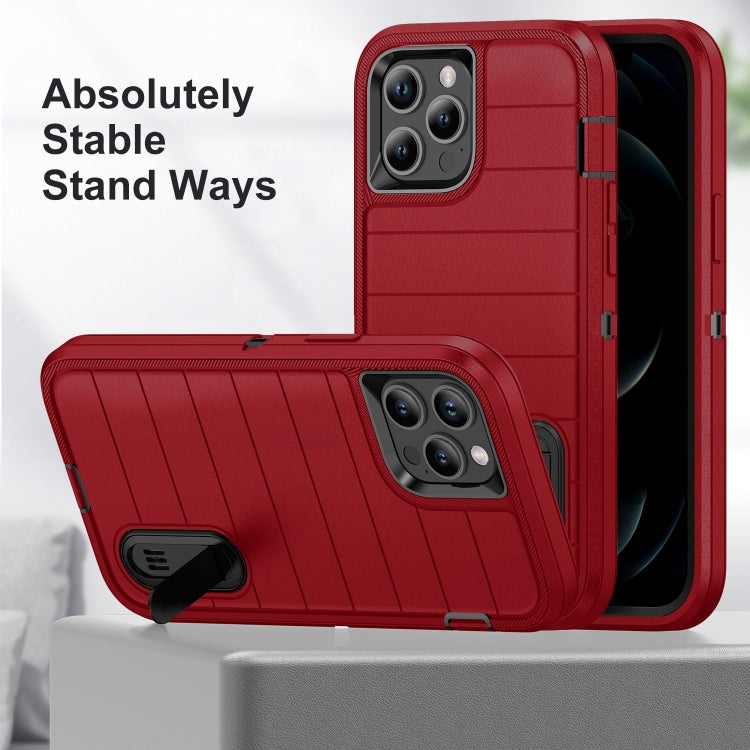 For iPhone 12 Pro Max Defender Gen2 Rugged PC + Silicone Phone Case with Holder