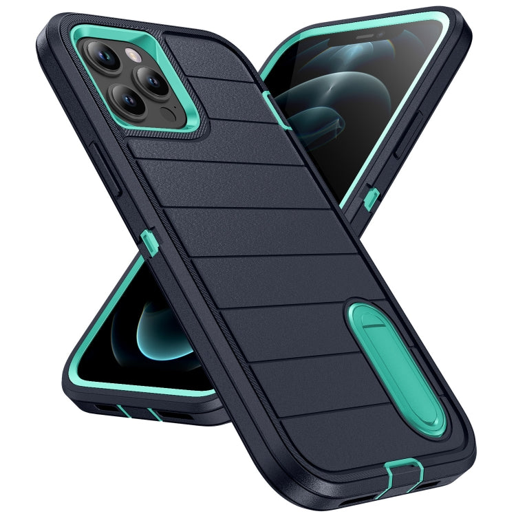 For iPhone 12 Pro Max Defender Gen2 Rugged PC + Silicone Phone Case with Holder