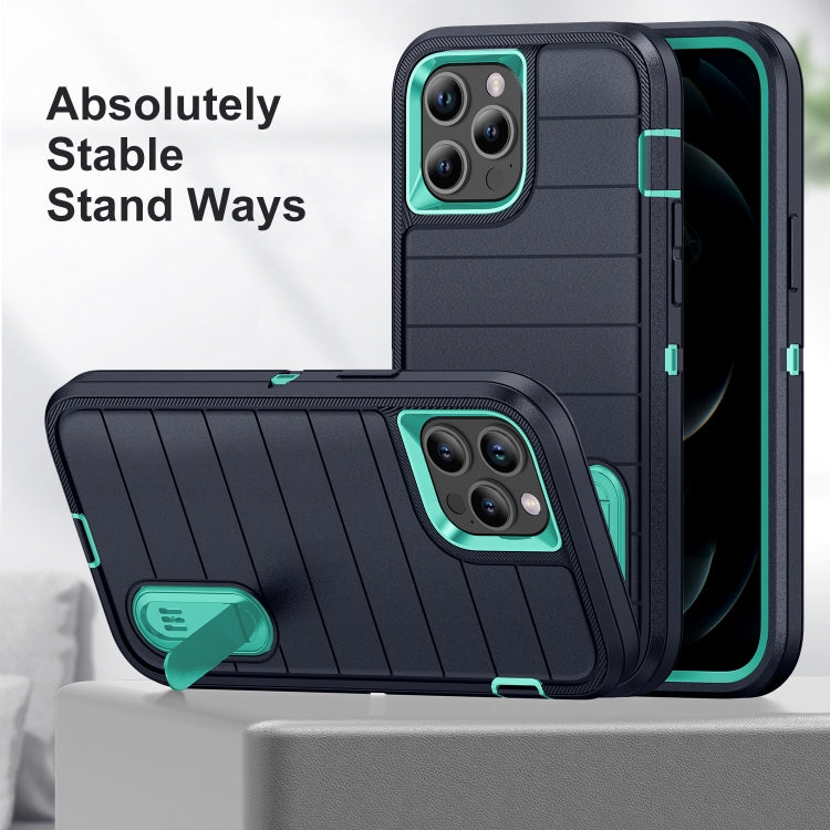 For iPhone 12 Pro Max Defender Gen2 Rugged PC + Silicone Phone Case with Holder
