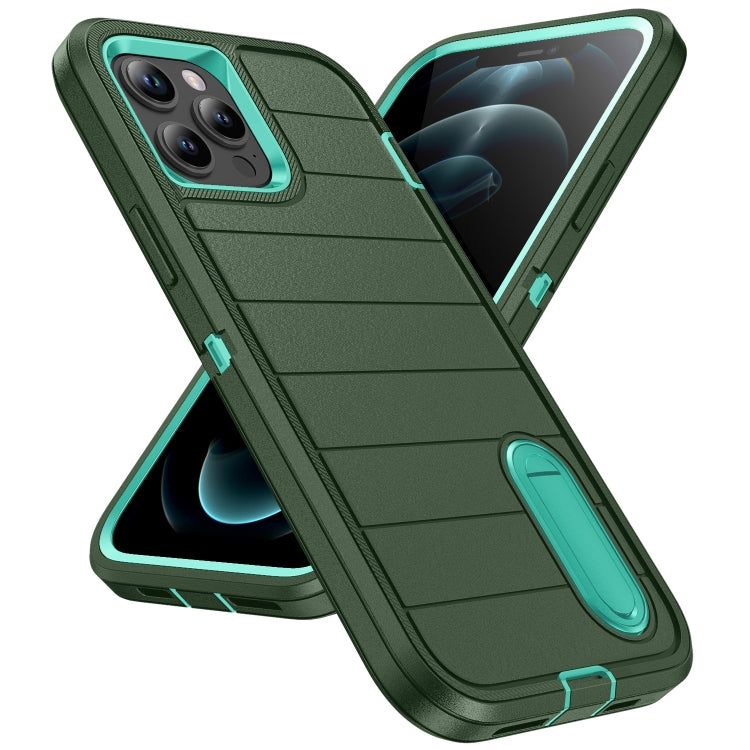 For iPhone 12 Pro Max Defender Gen2 Rugged PC + Silicone Phone Case with Holder