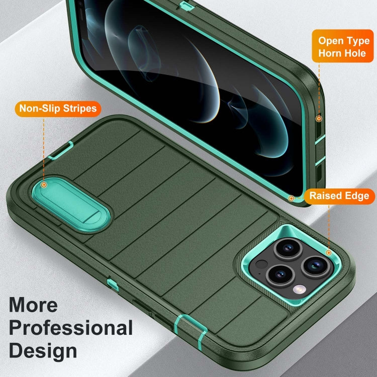 For iPhone 12 Pro Max Defender Gen2 Rugged PC + Silicone Phone Case with Holder
