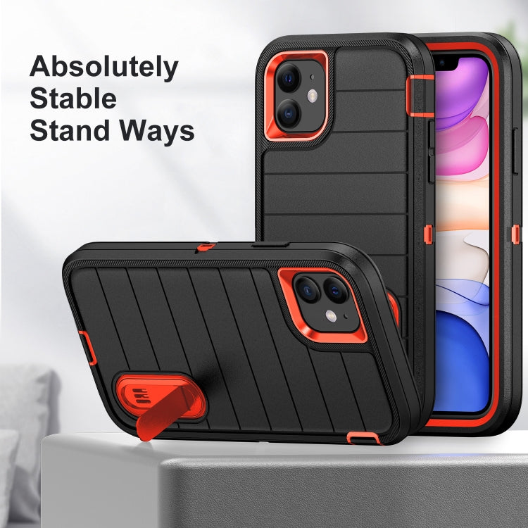 For iPhone 12 Defender Gen2 Rugged PC + Silicone Phone Case with Holder