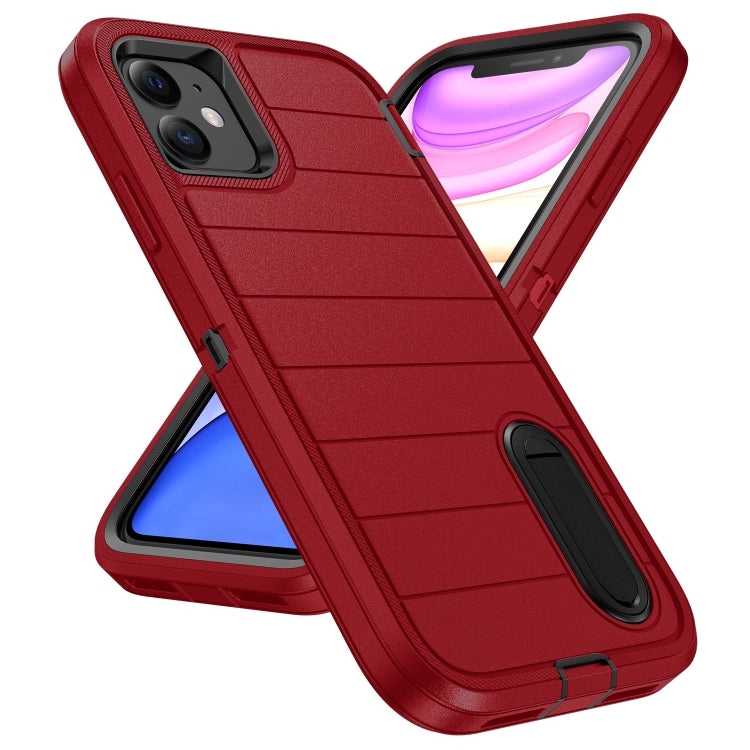 For iPhone 12 Defender Gen2 Rugged PC + Silicone Phone Case with Holder