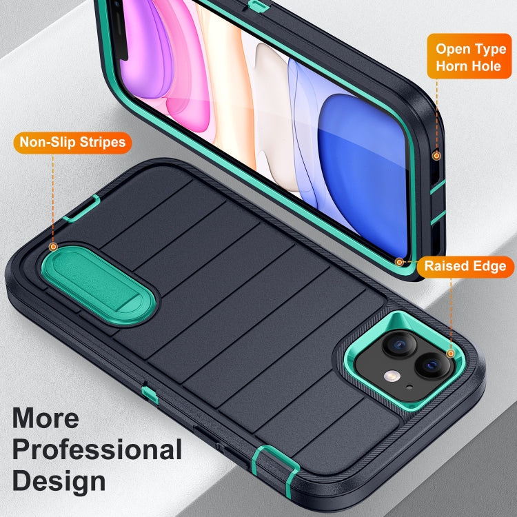 For iPhone 12 Defender Gen2 Rugged PC + Silicone Phone Case with Holder