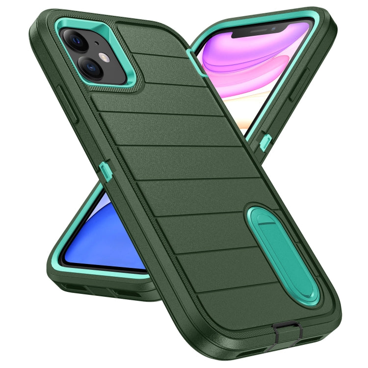 For iPhone 12 Defender Gen2 Rugged PC + Silicone Phone Case with Holder