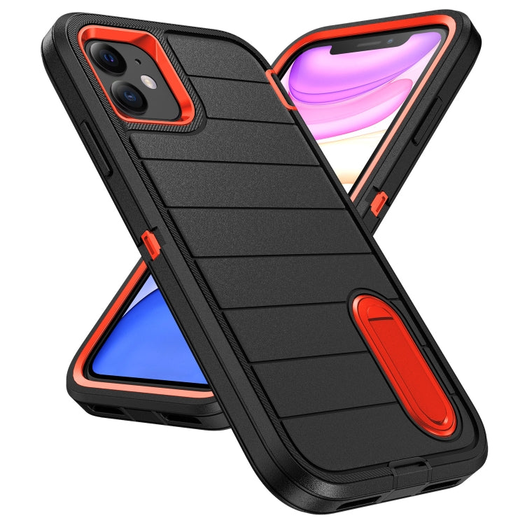 For iPhone 11 Defender Gen2 Rugged PC + Silicone Phone Case with Holder